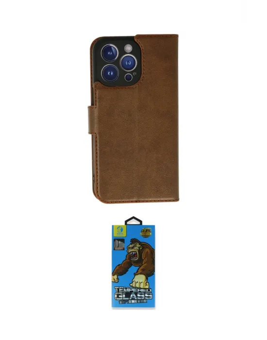 ieg™ iPhone 13 Pro Max Kılıf Siluet Işık Serisi - Siyah 18D Cam Ekran Koruyucu