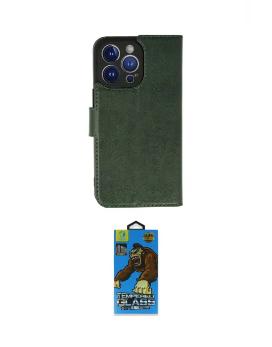 ieg™ iPhone 13 Pro Max Kılıf Siluet Işık Serisi - Siyah 18D Cam Ekran Koruyucu