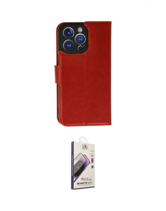 ieg™ iPhone 13 Pro Max Kılıf Siluet Işık Serisi - Siyah Bilvis 3D Mat Cam Ekran Koruyucu
