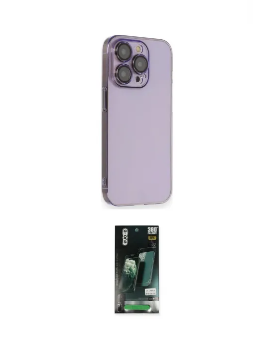 ieg™ iPhone 13 Pro Max Kılıf Siluet Minimal Özel Seri - Şeffaf 360 Full Body Arka Koruyucu