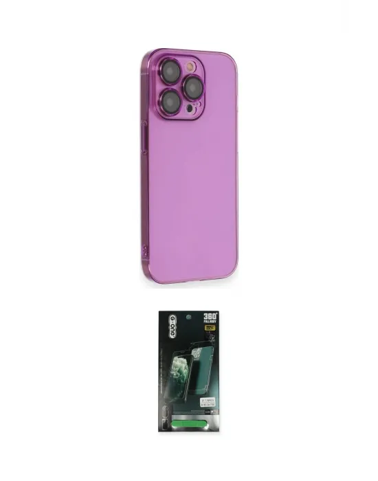 ieg™ iPhone 13 Pro Max Kılıf Siluet Minimal Özel Seri - Şeffaf 360 Full Body Arka Koruyucu