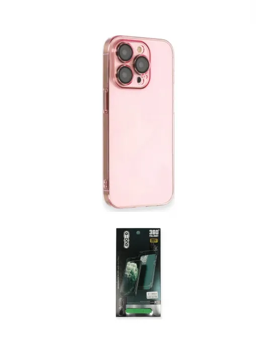 ieg™ iPhone 13 Pro Max Kılıf Siluet Minimal Özel Seri - Şeffaf 360 Full Body Arka Koruyucu