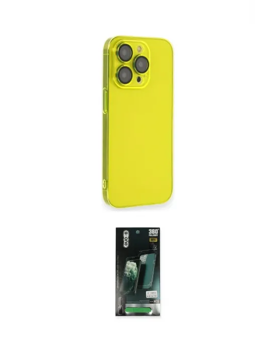 ieg™ iPhone 13 Pro Max Kılıf Siluet Minimal Özel Seri - Şeffaf 360 Full Body Arka Koruyucu