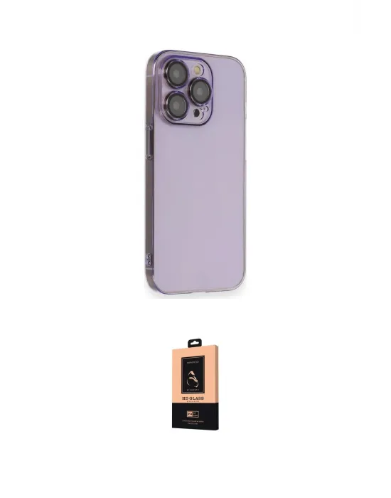 ieg™ iPhone 13 Pro Max Kılıf Siluet Minimal Özel Seri - Şeffaf Maxco Cam Ekran Koruyucu