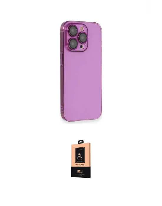 ieg™ iPhone 13 Pro Max Kılıf Siluet Minimal Özel Seri - Şeffaf Maxco Cam Ekran Koruyucu