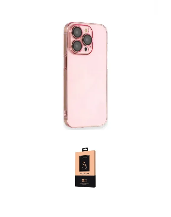 ieg™ iPhone 13 Pro Max Kılıf Siluet Minimal Özel Seri - Şeffaf Maxco Cam Ekran Koruyucu