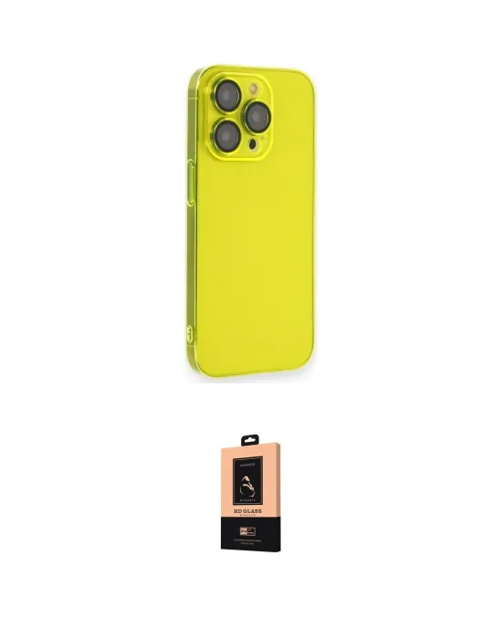 ieg™ iPhone 13 Pro Max Kılıf Siluet Minimal Özel Seri - Şeffaf Maxco Cam Ekran Koruyucu