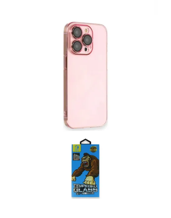 ieg™ iPhone 13 Pro Max Kılıf Siluet Minimal Özel Seri - Siyah 18D Cam Ekran Koruyucu