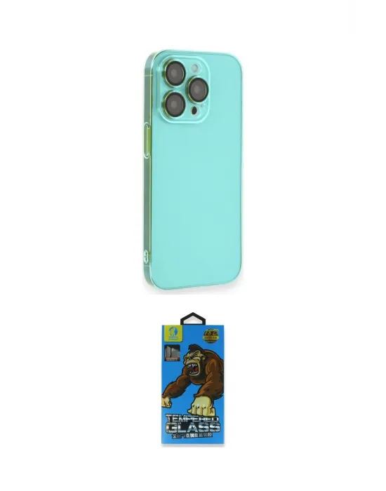 ieg™ iPhone 13 Pro Max Kılıf Siluet Minimal Özel Seri - Siyah 18D Cam Ekran Koruyucu