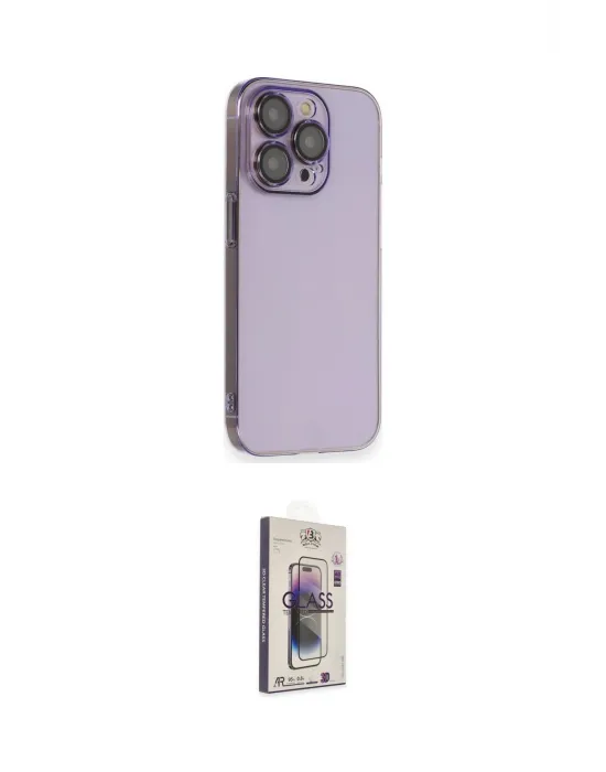 ieg™ iPhone 13 Pro Max Kılıf Siluet Minimal Özel Seri - Siyah Bilvis 3D Cam Ekran Koruyucu