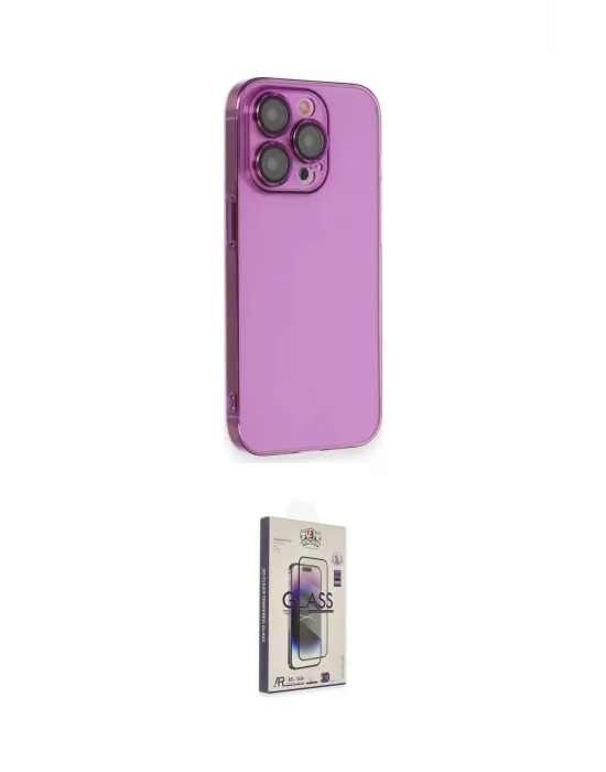 ieg™ iPhone 13 Pro Max Kılıf Siluet Minimal Özel Seri - Siyah Bilvis 3D Cam Ekran Koruyucu