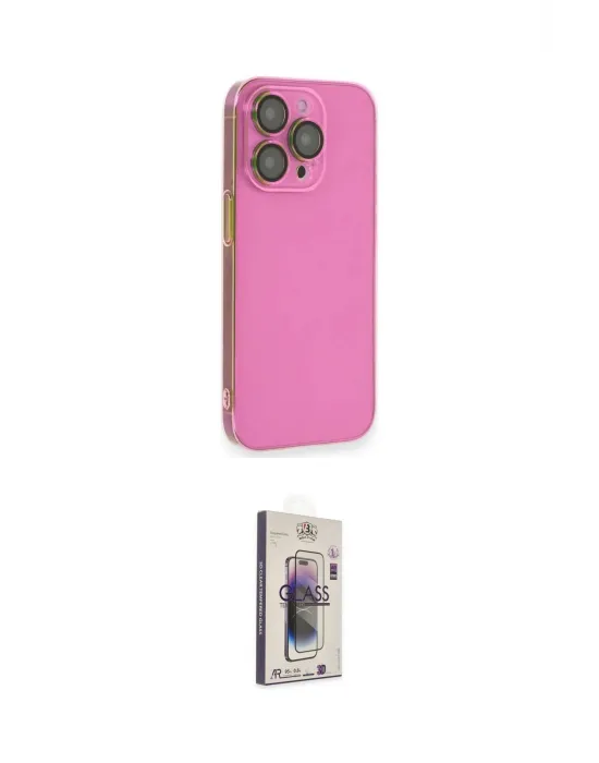 ieg™ iPhone 13 Pro Max Kılıf Siluet Minimal Özel Seri - Siyah Bilvis 3D Cam Ekran Koruyucu