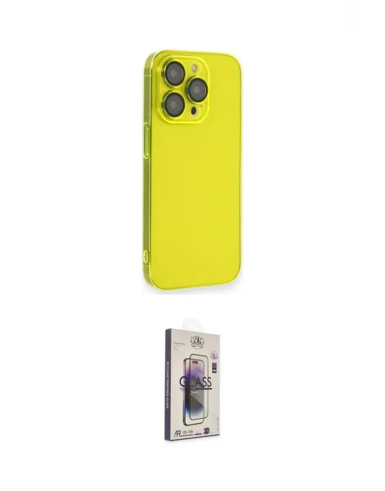ieg™ iPhone 13 Pro Max Kılıf Siluet Minimal Özel Seri - Siyah Bilvis 3D Cam Ekran Koruyucu