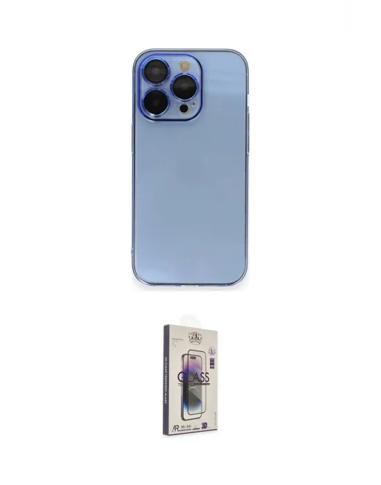ieg™ iPhone 13 Pro Max Kılıf Siluet Minimal Özel Seri - Siyah Bilvis 3D Cam Ekran Koruyucu