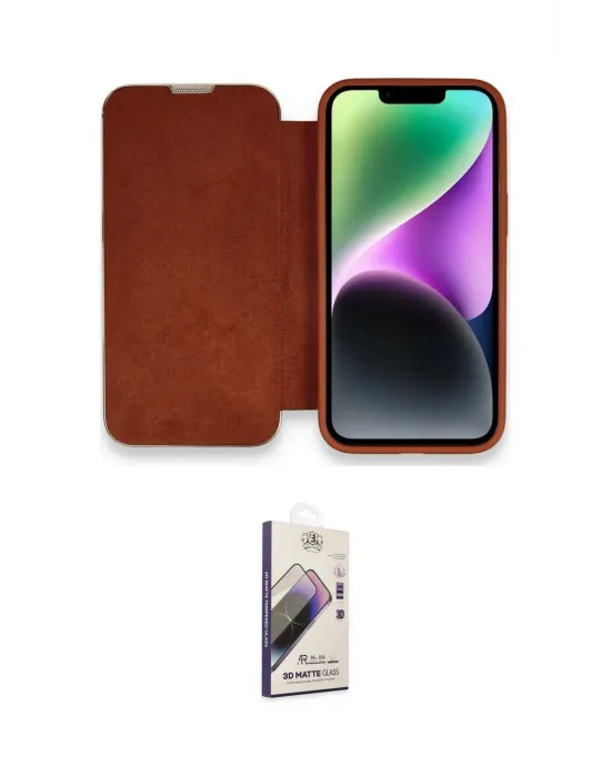 ieg™ iPhone 13 Pro Max Kılıf Siluet Minimal Serisi - Siyah Bilvis 3D Mat Cam Ekran Koruyucu