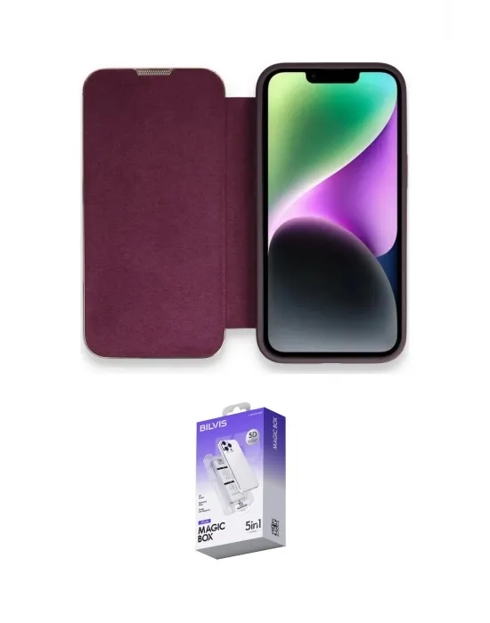 ieg™ iPhone 13 Pro Max Kılıf Siluet Minimal Serisi - Siyah Bilvis 5in1 3D Magic Cam Ekran Koruyucu