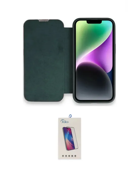 ieg™ iPhone 13 Pro Max Kılıf Siluet Minimal Serisi - Siyah Joko 5D Cam