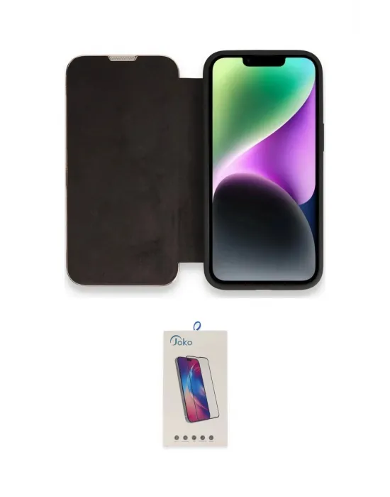 ieg™ iPhone 13 Pro Max Kılıf Siluet Minimal Serisi - Siyah Joko 5D Cam