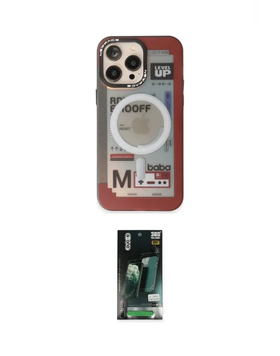 ieg™ iPhone 13 Pro Max Kılıf Siluet Modern Koleksiyonu - Şeffaf 360 Full Body Arka Koruyucu