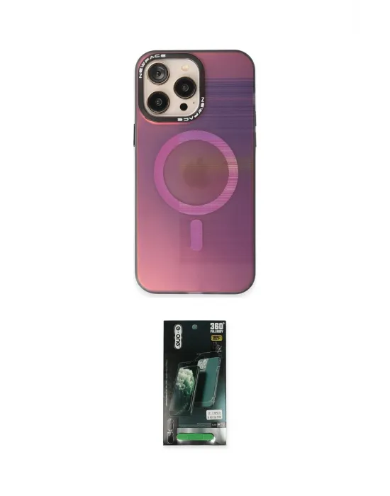 ieg™ iPhone 13 Pro Max Kılıf Siluet Modern Koleksiyonu - Şeffaf 360 Full Body Arka Koruyucu
