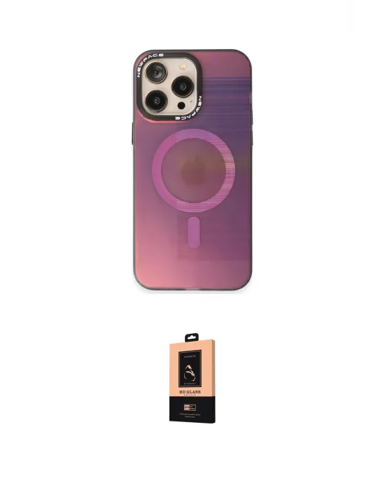 ieg™ iPhone 13 Pro Max Kılıf Siluet Modern Koleksiyonu - Şeffaf Maxco Cam Ekran Koruyucu