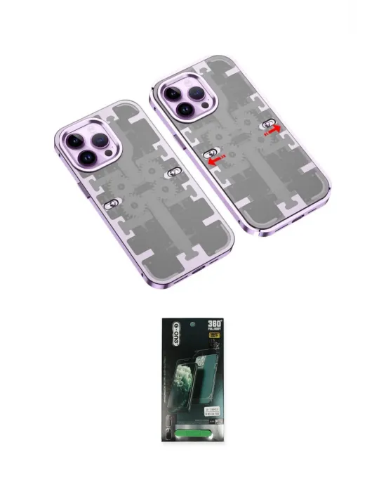 ieg™ iPhone 13 Pro Max Kılıf Ufuk Doku Prime - Şeffaf 360 Full Body Arka Koruyucu