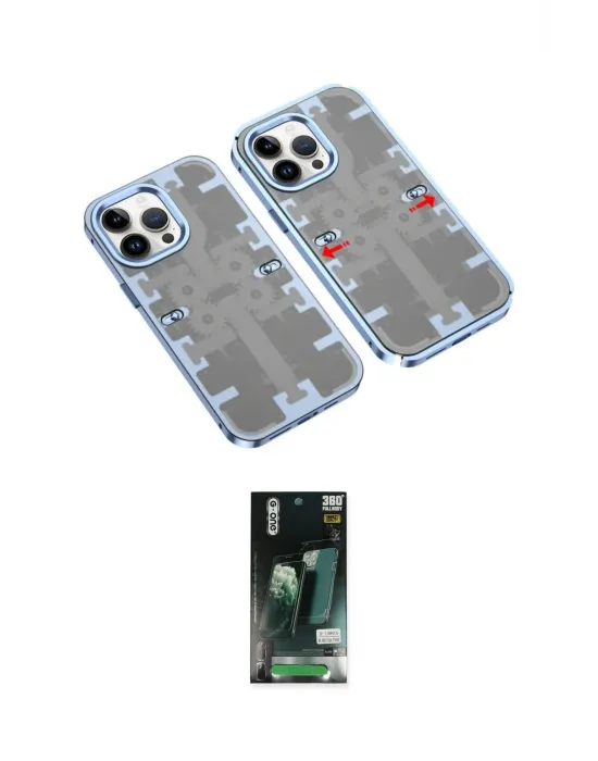 ieg™ iPhone 13 Pro Max Kılıf Ufuk Doku Prime - Şeffaf 360 Full Body Arka Koruyucu