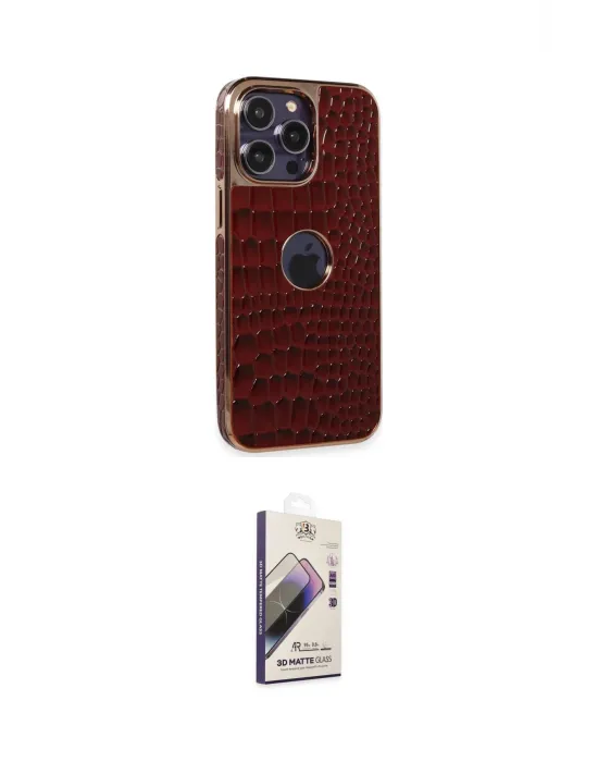 ieg™ iPhone 13 Pro Max Kılıf Ufuk Form Prime - Siyah Bilvis 3D Mat Cam Ekran Koruyucu