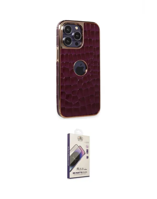 ieg™ iPhone 13 Pro Max Kılıf Ufuk Form Prime - Siyah Bilvis 3D Mat Cam Ekran Koruyucu