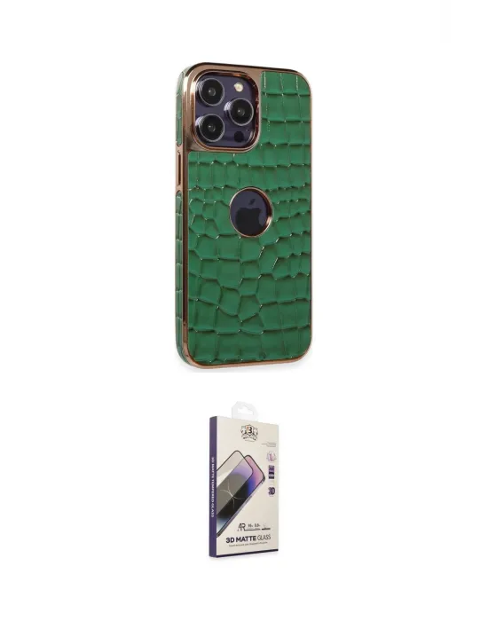 ieg™ iPhone 13 Pro Max Kılıf Ufuk Form Prime - Siyah Bilvis 3D Mat Cam Ekran Koruyucu