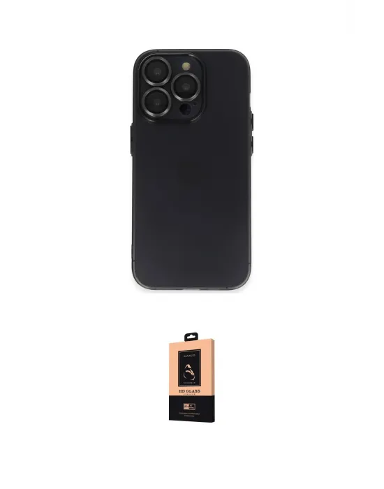 ieg™ iPhone 13 Pro Max Kılıf Ufuk Minimal Özel Seri - Şeffaf Maxco Cam Ekran Koruyucu