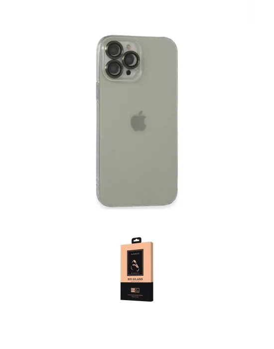 ieg™ iPhone 13 Pro Max Kılıf Ufuk Minimal Özel Seri - Şeffaf Maxco Cam Ekran Koruyucu