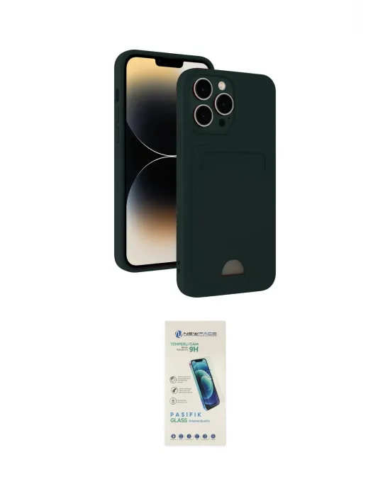 ieg™ iPhone 13 Pro Max Kılıf Vadi Çizgi Prime - Şeffaf Pasifik Cam Ekran Koruyucu