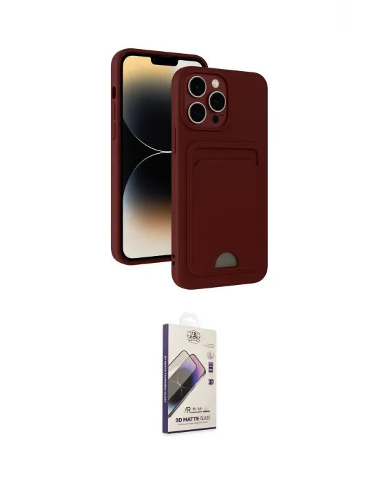 ieg™ iPhone 13 Pro Max Kılıf Vadi Çizgi Prime - Siyah Bilvis 3D Mat Cam Ekran Koruyucu