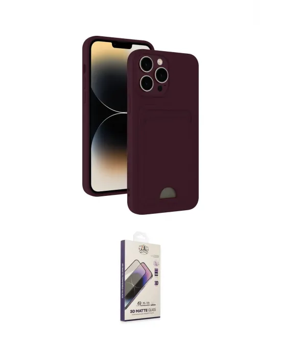 ieg™ iPhone 13 Pro Max Kılıf Vadi Çizgi Prime - Siyah Bilvis 3D Mat Cam Ekran Koruyucu