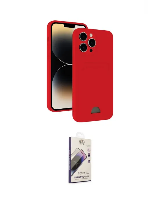 ieg™ iPhone 13 Pro Max Kılıf Vadi Çizgi Prime - Siyah Bilvis 3D Mat Cam Ekran Koruyucu