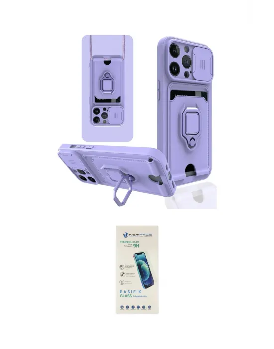 ieg™ iPhone 13 Pro Max Kılıf Vadi Form Prime - Şeffaf Pasifik Cam Ekran Koruyucu