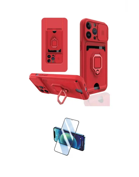 ieg™ iPhone 13 Pro Max Kılıf Vadi Form Prime - Siyah 3D Antistatik Cam Ekran Koruyucu