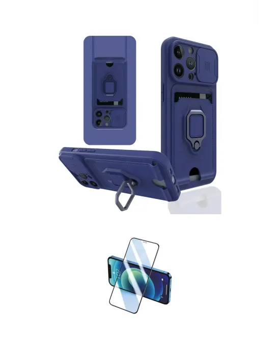 ieg™ iPhone 13 Pro Max Kılıf Vadi Form Prime - Siyah 3D Antistatik Cam Ekran Koruyucu