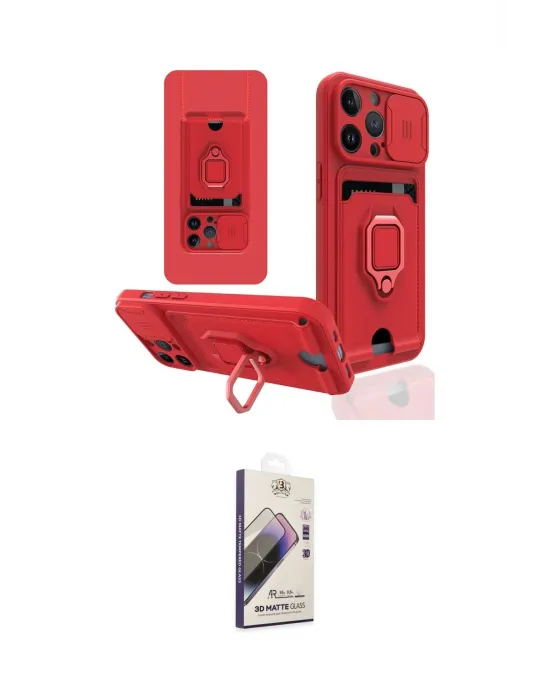 ieg™ iPhone 13 Pro Max Kılıf Vadi Form Prime - Siyah Bilvis 3D Mat Cam Ekran Koruyucu