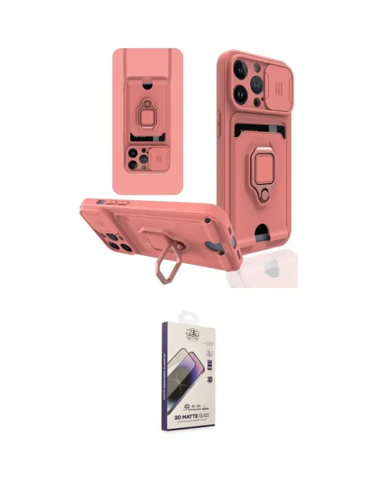 ieg™ iPhone 13 Pro Max Kılıf Vadi Form Prime - Siyah Bilvis 3D Mat Cam Ekran Koruyucu
