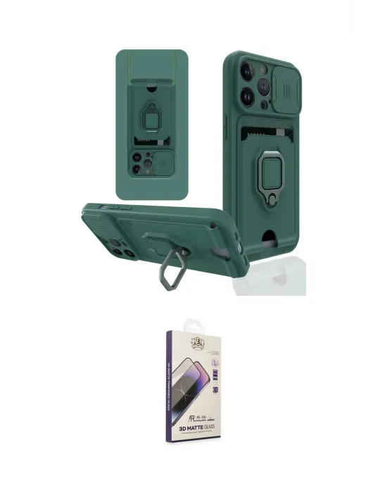 ieg™ iPhone 13 Pro Max Kılıf Vadi Form Prime - Siyah Bilvis 3D Mat Cam Ekran Koruyucu
