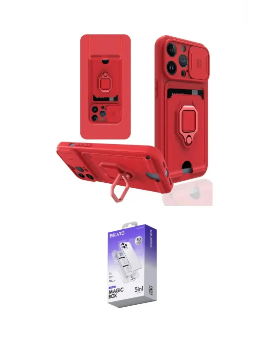 ieg™ iPhone 13 Pro Max Kılıf Vadi Form Prime - Siyah Bilvis 5in1 3D Magic Cam Ekran Koruyucu