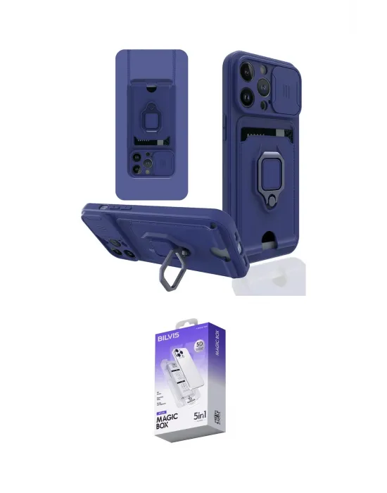 ieg™ iPhone 13 Pro Max Kılıf Vadi Form Prime - Siyah Bilvis 5in1 3D Magic Cam Ekran Koruyucu