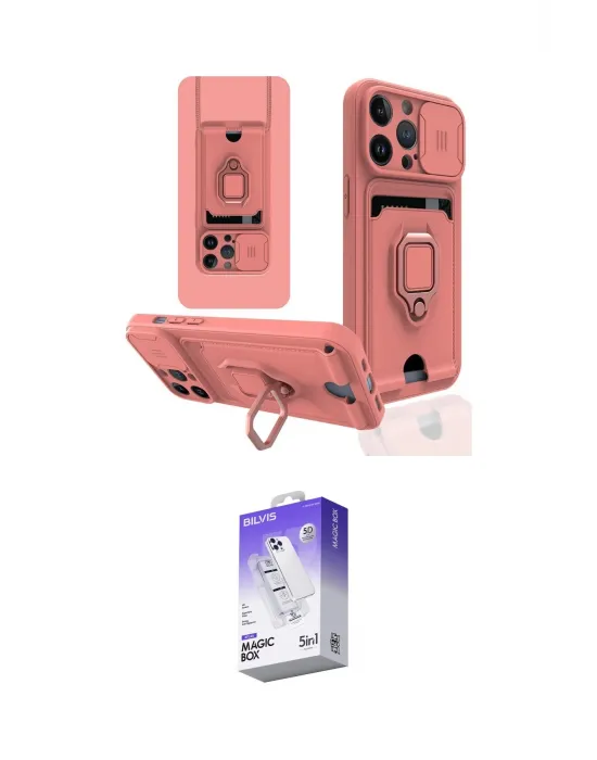 ieg™ iPhone 13 Pro Max Kılıf Vadi Form Prime - Siyah Bilvis 5in1 3D Magic Cam Ekran Koruyucu