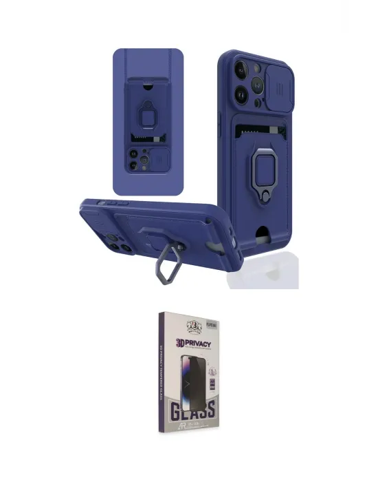 ieg™ iPhone 13 Pro Max Kılıf Vadi Form Prime - Siyah Bilvis Hayalet Cam Ekran Koruyucu