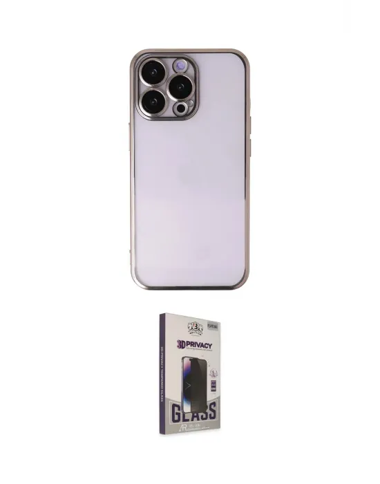 ieg™ iPhone 13 Pro Max Kılıf Vadi Minimal - Siyah Bilvis Hayalet Cam Ekran Koruyucu