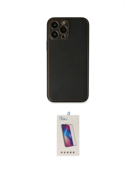 ieg™ iPhone 13 Pro Max Kılıf Yadigar Klasik - Siyah Joko 5D Cam