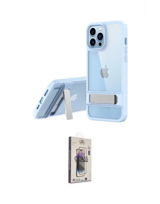 ieg™ iPhone 13 Pro Max Kılıf Yadigar Yansıma - Siyah Bilvis 3D Cam Ekran Koruyucu