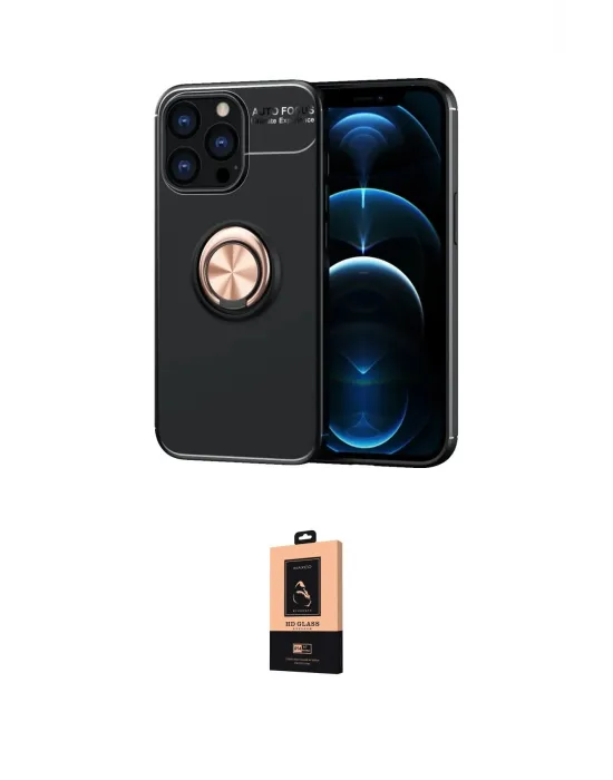 ieg™ iPhone 13 Pro Max Kılıf Yankı Form Prime - Şeffaf Maxco Cam Ekran Koruyucu